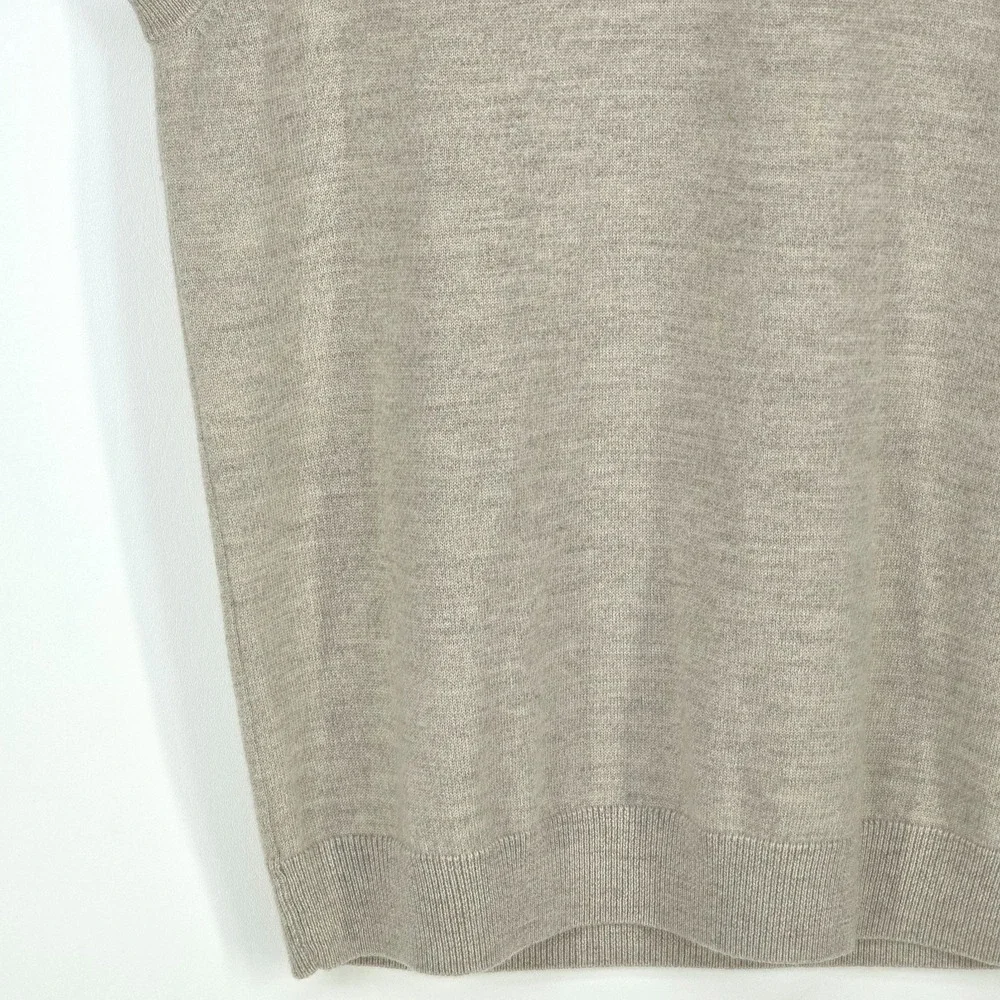 Turnbury Wool Sweater Vest Men's Large Tan Academia Preppy Dad Golf Outdoor Cozy